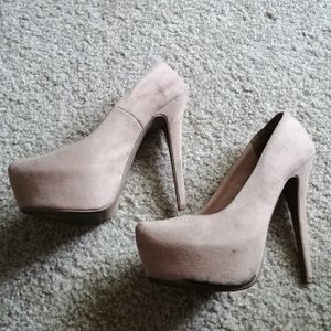 Tan Suede Heels